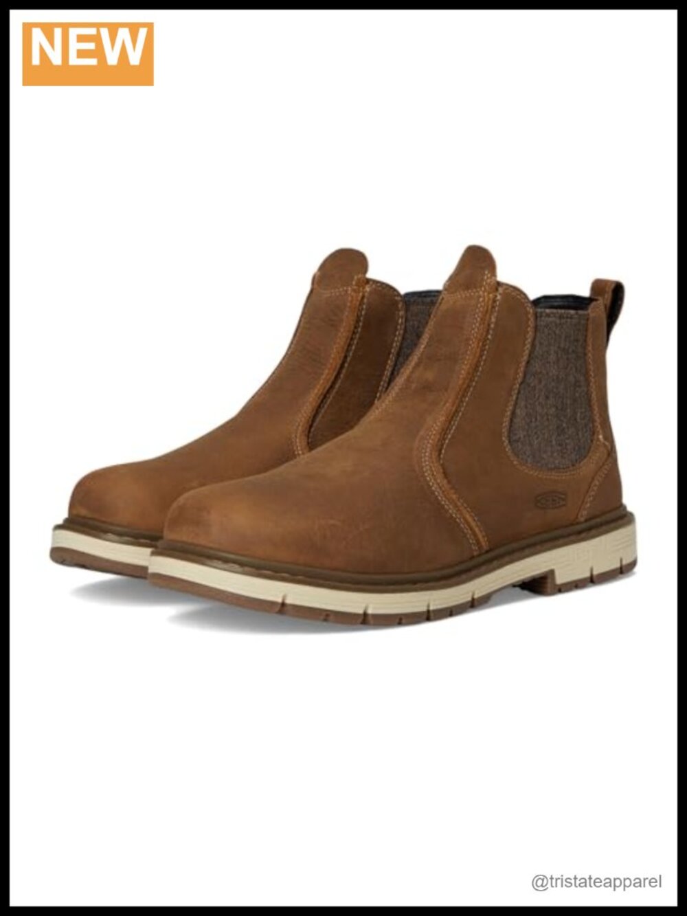 Women's Leather Chelsea Pull-On Work Boots Soft Toe Slip-On EH Rated